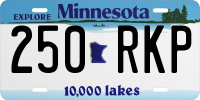 MN license plate 250RKP