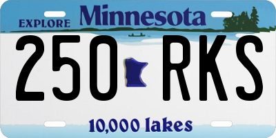 MN license plate 250RKS