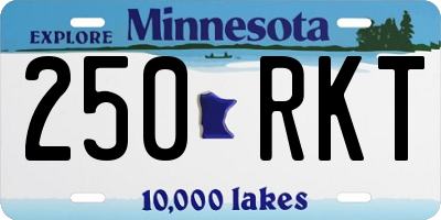 MN license plate 250RKT