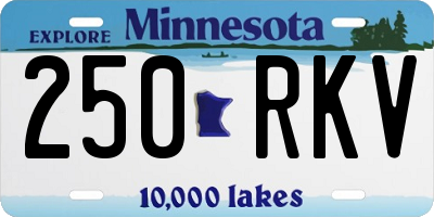 MN license plate 250RKV