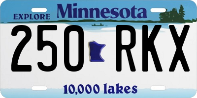 MN license plate 250RKX