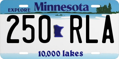 MN license plate 250RLA