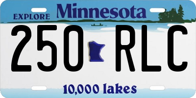MN license plate 250RLC
