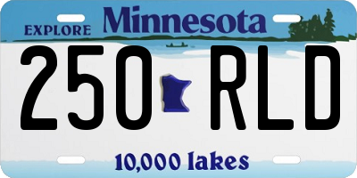 MN license plate 250RLD