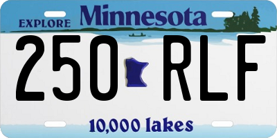 MN license plate 250RLF