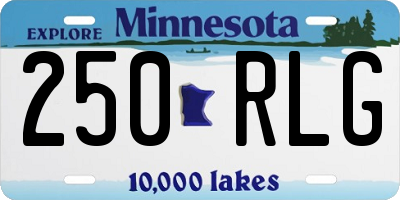 MN license plate 250RLG