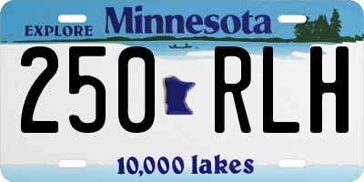 MN license plate 250RLH