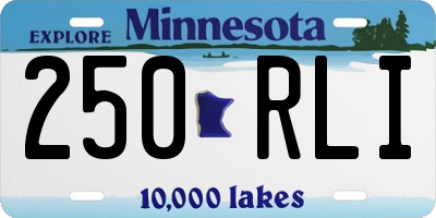 MN license plate 250RLI