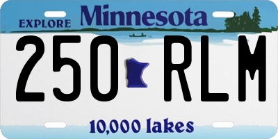 MN license plate 250RLM
