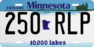 MN license plate 250RLP