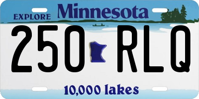 MN license plate 250RLQ