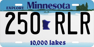 MN license plate 250RLR