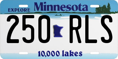 MN license plate 250RLS