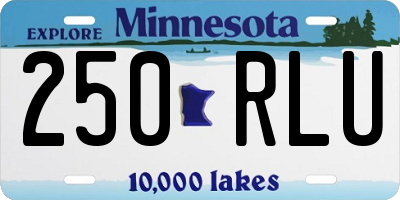 MN license plate 250RLU