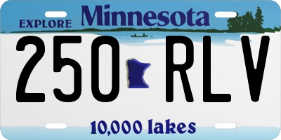 MN license plate 250RLV