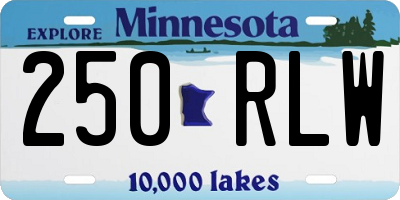 MN license plate 250RLW