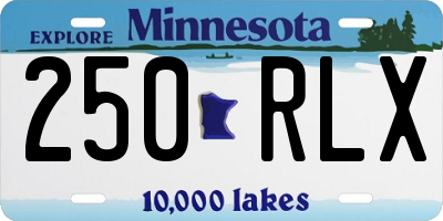 MN license plate 250RLX