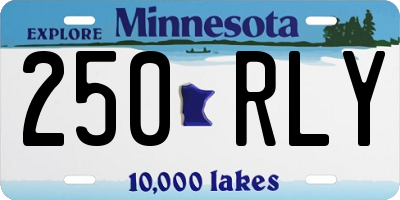 MN license plate 250RLY