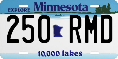 MN license plate 250RMD