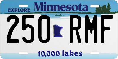 MN license plate 250RMF