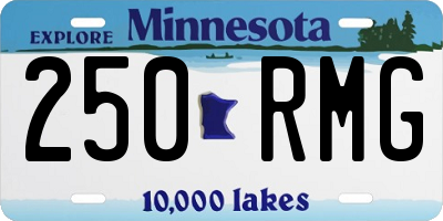 MN license plate 250RMG