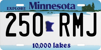 MN license plate 250RMJ