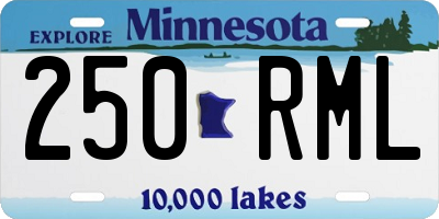 MN license plate 250RML