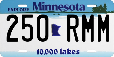MN license plate 250RMM