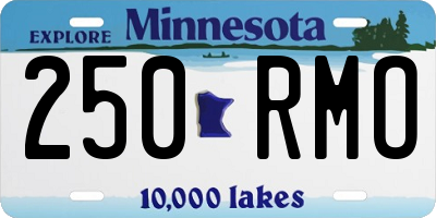 MN license plate 250RMO