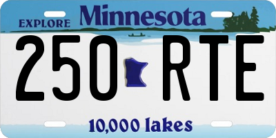 MN license plate 250RTE