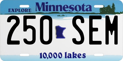 MN license plate 250SEM