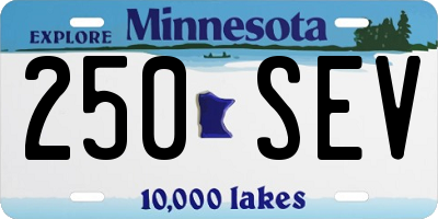 MN license plate 250SEV