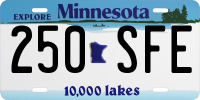 MN license plate 250SFE