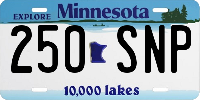 MN license plate 250SNP