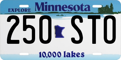 MN license plate 250STO