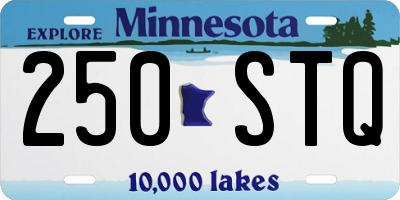 MN license plate 250STQ