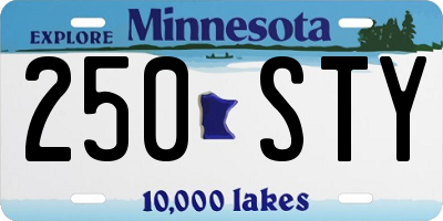 MN license plate 250STY