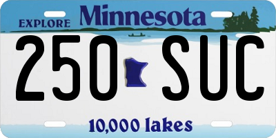 MN license plate 250SUC