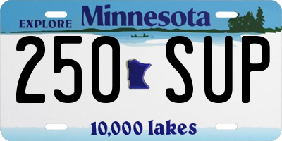 MN license plate 250SUP
