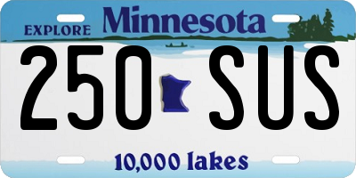 MN license plate 250SUS