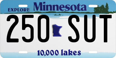 MN license plate 250SUT