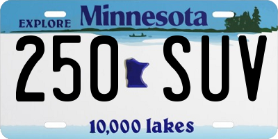 MN license plate 250SUV