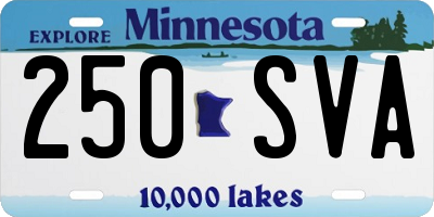 MN license plate 250SVA