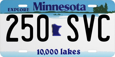 MN license plate 250SVC