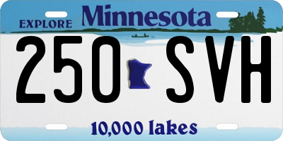 MN license plate 250SVH