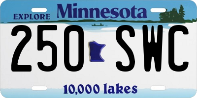 MN license plate 250SWC