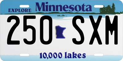 MN license plate 250SXM