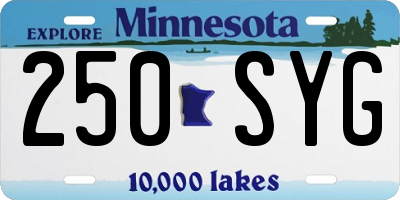 MN license plate 250SYG