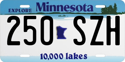 MN license plate 250SZH