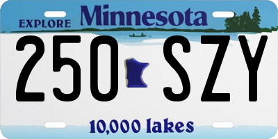 MN license plate 250SZY